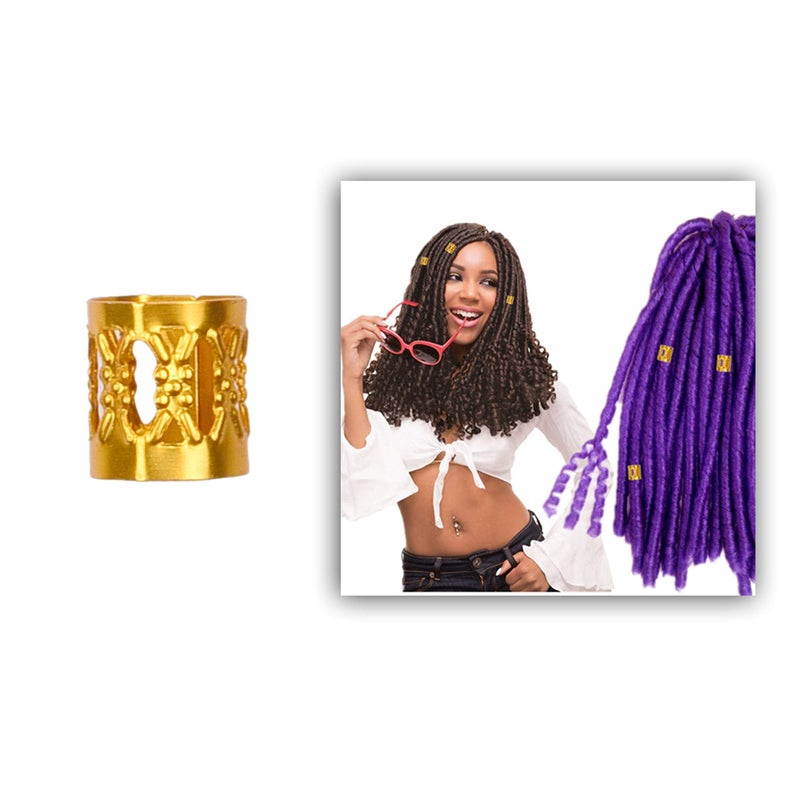 Kare Kind hair braid cuff gold and silver 200pcs - Kare & Kind 200x Aluminum Hair Cuffs - Image 4